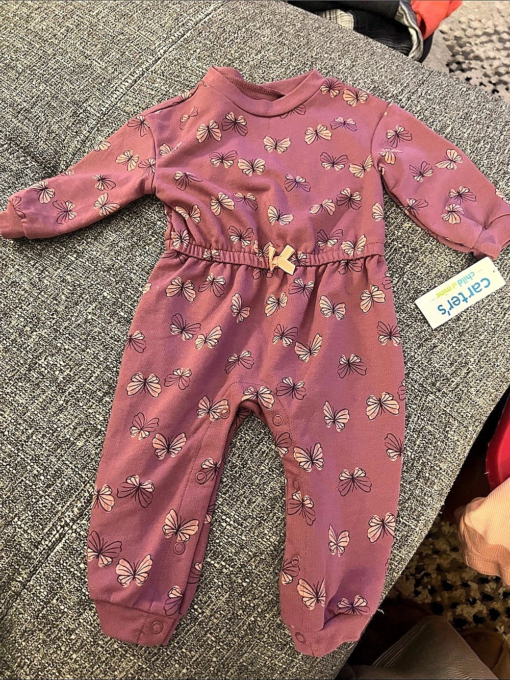 Carter's Butterfly Footie in Purple & Pink NWT